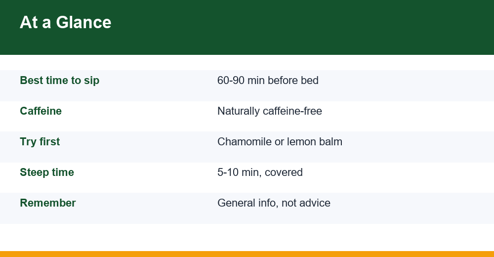herbal teas for sleep — infographie
