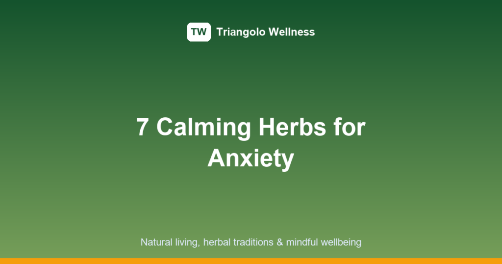 herbs for anxiety featured image