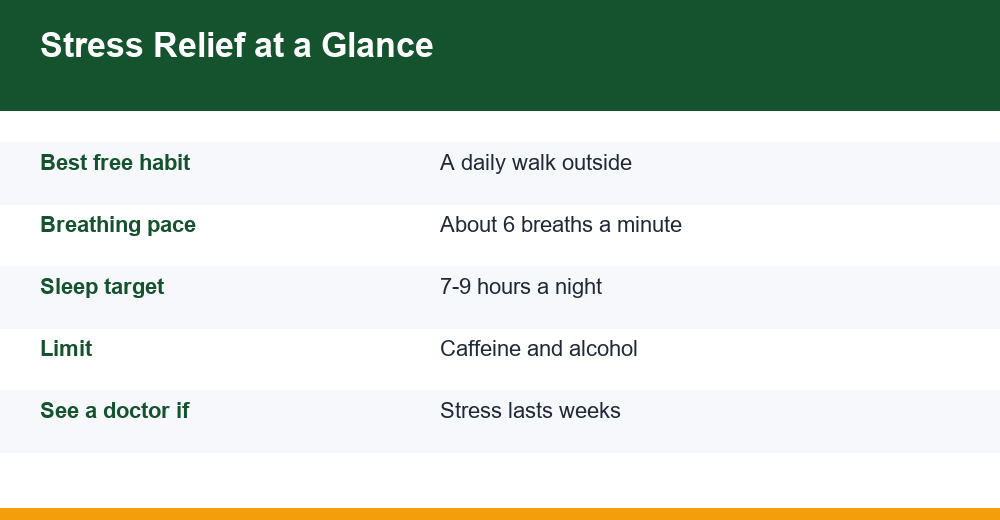 how to reduce stress naturally — infographie