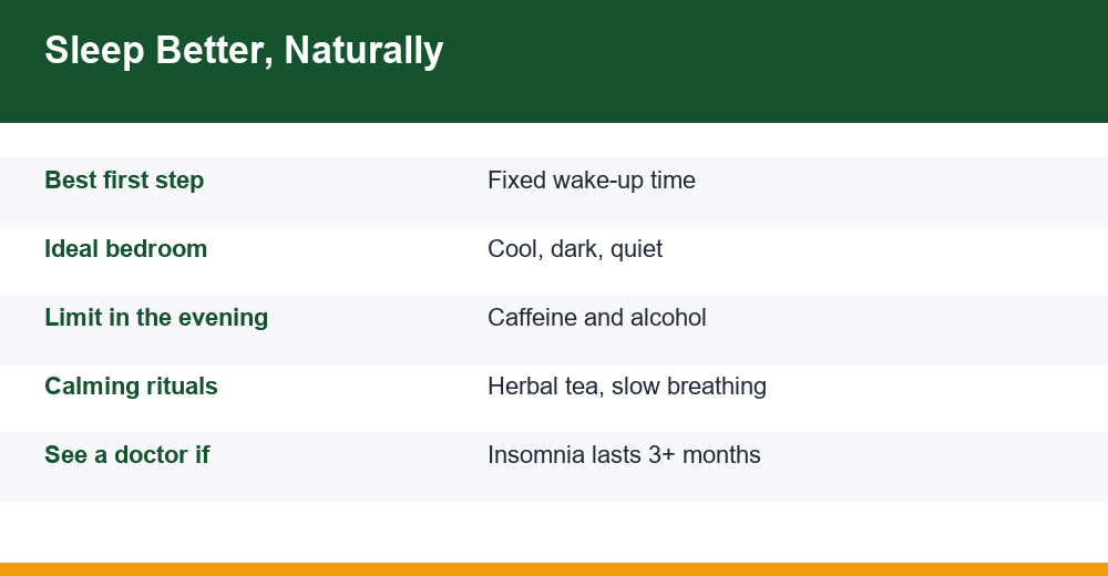 natural sleep aids — infographie